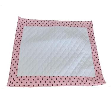 Imagem de Tapete Higienico para Cachorros Pet Lavável e Reutilizável 70x70cm - Microfibra Matelada Impermeável - Lulu Rosa