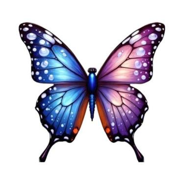 Imagem de Kit De Pintura Em Diamante 5D DIY Com Borboleta Abstrata Colorida, Lon