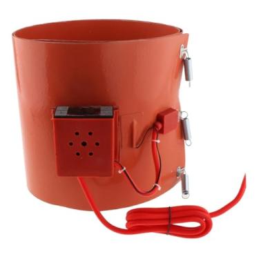 Imagem de Esquirla Aquecedor de tambor/balde com temperatura ajustável, faixa de aquecimento de borracha para tambor, almofada de aquecimento para barril de resina, óleo, Visor Digital