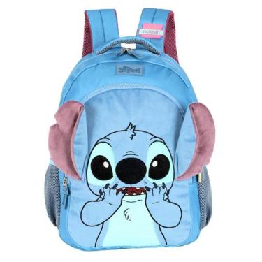 Imagem de Mochila Costas Pelúcia Luxo Lilo Stitch Original MS50061 - Luxcel, azu