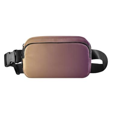 Imagem de Bolsa de cinto com três maneiras de usar bolsa de cinto marrom gradiente 20 x 13 x 5,3 cm, Marrom dégradé, one size, Marrom dégradé