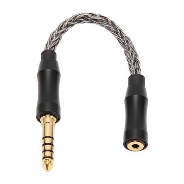Imagem de aqxreight Cabo de Som Fêmea de 2,5 Mm para Macho de 4,4 Mm Cabo Adaptador de Fone de Ouvido de Cobre de Cristal único para Alto-falantes de Telefones 14 Cm / 5, pol. Cinza Frio Mais para Conectores