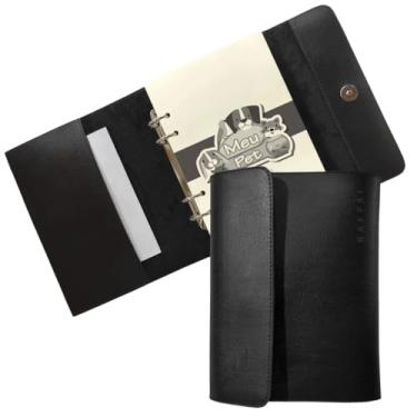 Imagem de Pasta Executiva Agenda Em Couro Fichário Com Refil Meu Pet A5 Raffai Personalizada (Preto)