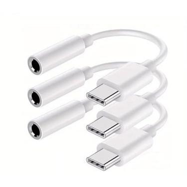 Imagem de 3 adaptadores de áudio USB C para 3,5 mm – Adaptador de fone de ouvido para iPhone 16/16 Pro/15/15 Pro/Pro Max/Plus, cabo auxiliar tipo C Dongle compatível com iPad, MacBook, Samsung Galaxy S24/S23