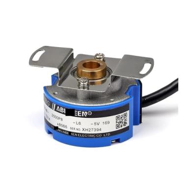 Imagem de Codificador rotativo 2500PPR de alta resolução OD48 mm eixo passante 9 mm Magnetoeletricidade Codificador rotativo incremental