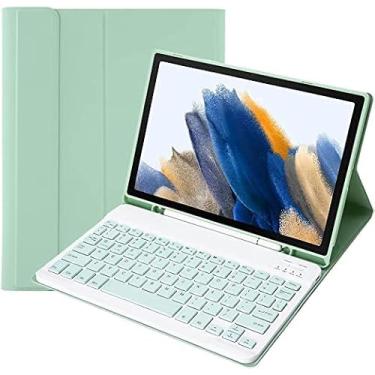 Imagem de Capa protetora portátil e removível para tablet com teclado BT slot caneta compatível Tab S6 Lite 2022 P613 P619