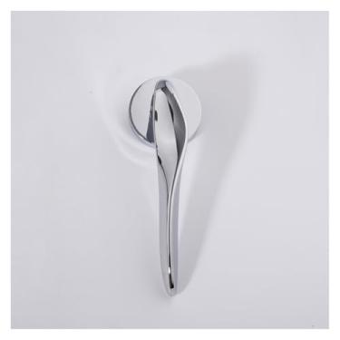 Imagem de Fechadura silenciosa de liga de zinco para quarto cozinha maçaneta de porta de madeira fechadura dividida para porta de casa (cromo brilhante)