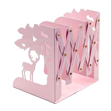 Imagem de Suportes de livros modernos retráteis estantes decorativos de metal ferro suporte suporte de mesa resistente antiderrapante ajustável clipe de livro suporte de livros decorativos (cor: 7) (2)