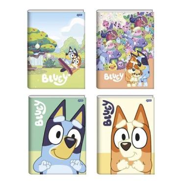 Imagem de Caderno Costurado Jandaia Universitário Capa Dura Bluey 80 Folhas - Em