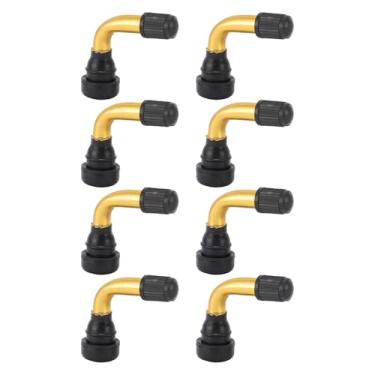 Imagem de KUIDAMOS Extensão de Válvula de Pneu à Prova de Vazamento, Liga de Alumínio, Extensor de Válvula Angular de 40 Graus para Scooter Elétrica, Pneus a Vácuo, 8 Pacotes