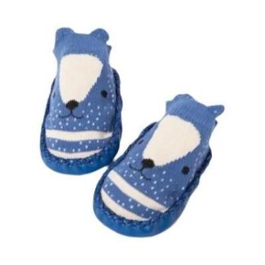 Imagem de Meias Pantufas Unissex Para Bebês Com Solas De Borracha Antiderrapante