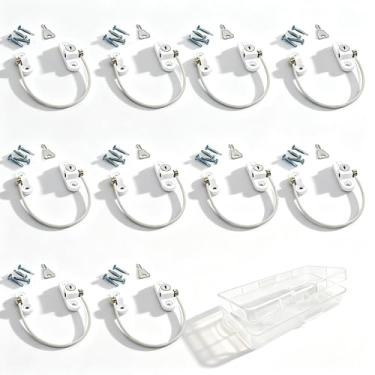 Imagem de Fechaduras com restrição de janela, restrição de abertura de porta e janela, travas de segurança de janela deslizante com chaves, adequado para casa, escritório, hotel, fábrica e outros tipos de