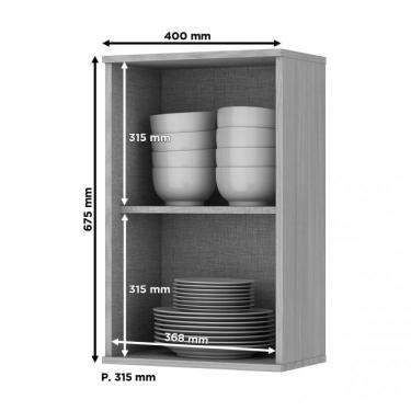 Imagem de Armário Aéreo De Cozinha 1 Porta 40cm Connect Henn Duna/cristal