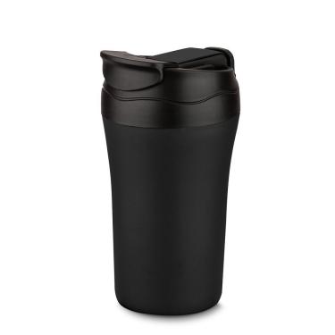 Imagem de Copo Térmico Preto Fosco 500ml - Estilo E Isolamento Térmico Para Suas Bebidas