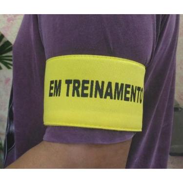 Imagem de Braçadeira de brim, modelo Em Treinamento, estampada - FABRICAÇÃO PRÓP