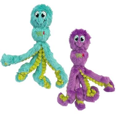 Imagem de KONG Brinquedo para cães Wubba Polvo Puxador e Busca Squeak Cores sortidas (Pequeno (pacote com 2))