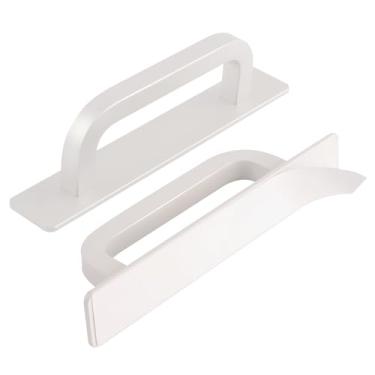 Imagem de funifiti Pacote com 5 puxadores de descascar e colar de 15 cm, branco, sem broca, puxadores de gaveta puxadores deslizantes para porta de armário autoadesivo para uso externo