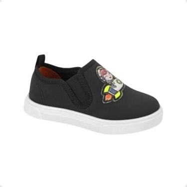 Imagem de Tenis Casual Bebe Molekinho 2133.181-13958.15745, Preto, 25