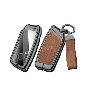 Imagem de Compatível Com Bmw Série 5 Caso Chave 3 6 X3 X5 X1 X2 X6 Escudo Protetor Compatível Com Lâmina De Faca Capa Carro Fábrica(D type gun Brown set)