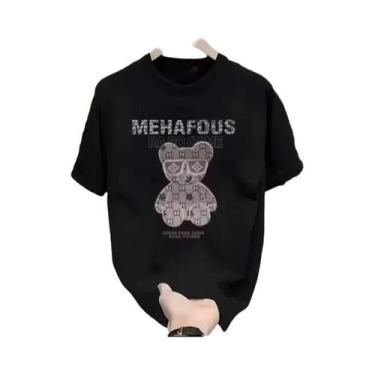 Imagem de Camiseta Unissex De Algodão Pesado Com Gola Redonda, Estilo Casual De 