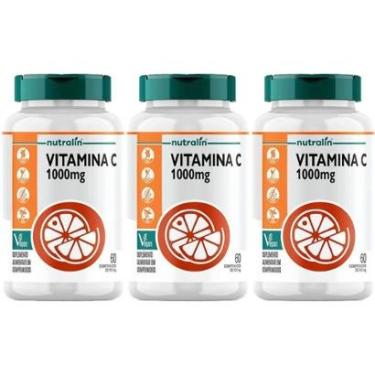 Imagem de Kit 3X Vitamina C Vegan - 60 Comprimidos - Nutralin-Masculino