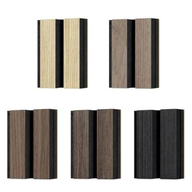 Imagem de Painéis de madeira para painéis acústicos de parede para decoração de parede interior, painel de parede de ripas de madeira 3D/painéis ondulados com cancelamento de ruído absorvente de som - pacote