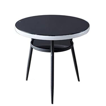 Imagem de Mesa de jantar circular simples e moderna, armazenamento de café, móveis domésticos para reuniões de pequenas empresas