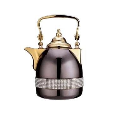 Imagem de Recipiente de vidro espesso doméstico clássico de 1000 ml, garrafa de água quente de grande capacidade, frasco a vácuo (café)