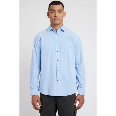 Imagem de Camisa Manga Longa Move Slim em Veludo Cotelê Azul Claro-Masculino