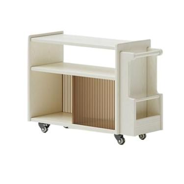 Imagem de x3anggyt5 Mesa de centro mesa lateral de sofá com rodas para armário doméstico rack de carrinho de armazenamento mesa lateral (branca)