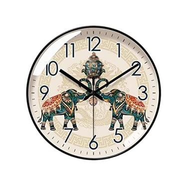 Imagem de x3anggyt5 Sala de estar estilo europeu decoração minimalista relógio sala de estar quarto relógio de parede silencioso relógio de parede digital moderno decoração de casa (25,4 cm)