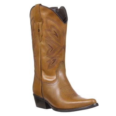 Imagem de Bota Feminina Bico Fino Marrom Cow Way 37898
