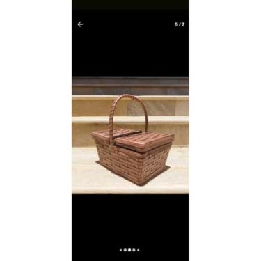 Imagem de CESTA DE PIQUENIQUE FIBRA SINTETICA 22x15x11 - MINI(Indiano)