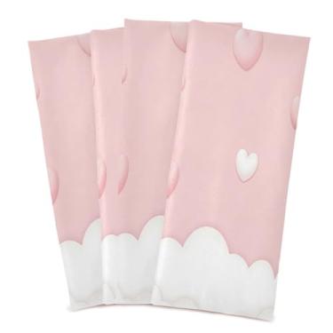 Imagem de Wassud Toalhas de prato de cozinha de chocolate pingando, pacote com 4 panos de prato macios com laço para pendurar, toalha de mão super absorvente de secagem rápida, toalhas de chá de mesa