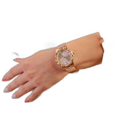 Imagem de Relógio Feminino Rosa De Pulso Analógico
