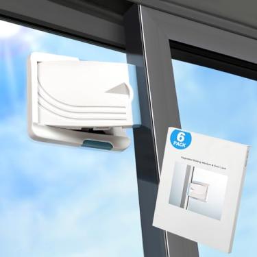 Imagem de Fechadura para crianças de porta deslizante, pacote de fechaduras de segurança para crianças/animais de estimação para portas deslizantes de vidro, janelas deslizantes, portas deslizantes de armário,