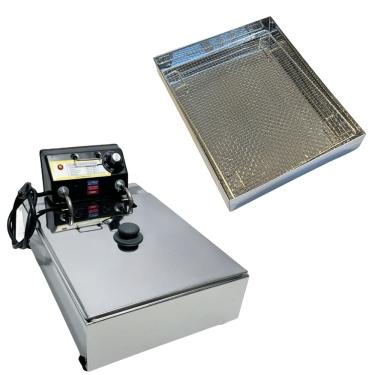 Imagem de Fritadeira Elétrica Industrial Cuba Antichamas 5L 220V Com Tampa E Escorredor M