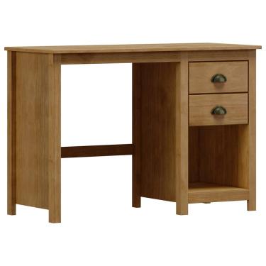 Imagem de Mesa Para Escritório Escrivaninha Home Office 2 Gavetas Mazzaro F06 Freijó - Lyam Decor