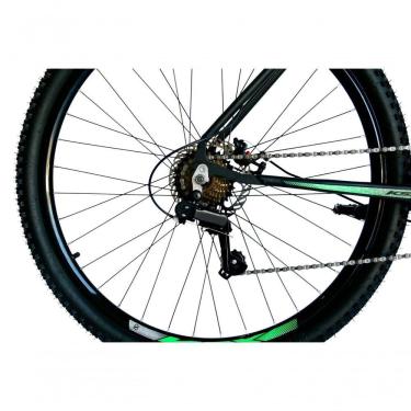 Imagem de Bicicleta Aro 29 Ksx Sd7 21v Cabos Internos Alumínio Freios A Disco Garfo Suspensão Preto Verde Tamanho 17