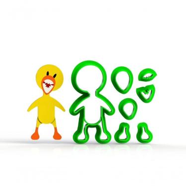 Imagem de Cortador Roblox Rainbow Friends - Yellow Modular Tamanho 7 Cm