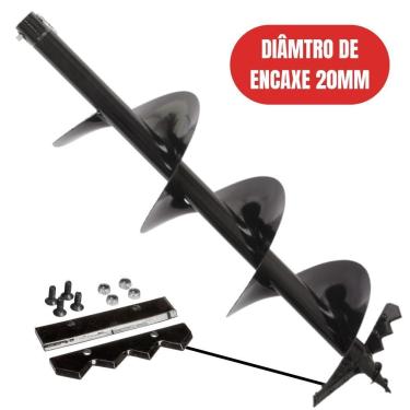 Imagem de Broca Pra Perfurador De Solo Encaixe De 20mm Com Lâmina