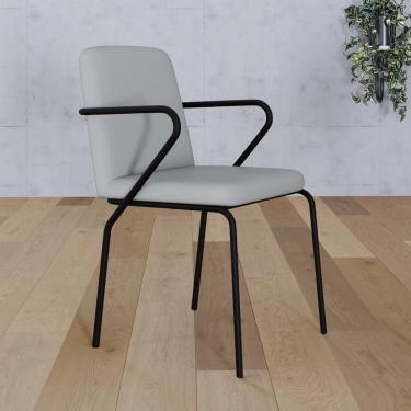 Imagem de Cadeira Bloom Fixa C-4 Pes C-braco 490x580x850 Mm C-1 Un Courino Saturno Off White Courino Saturno Off White