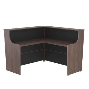 Imagem de Balcao Para Recepção Em L Fever Freijo Preto