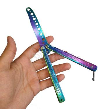 Imagem de Canivete Fade Rainbow Butterfly Treinamento Faca Borboleta