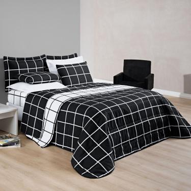 Imagem de Cobre Leito 200 Fios Dupla Face Queen Austin 03 Peças - Preto