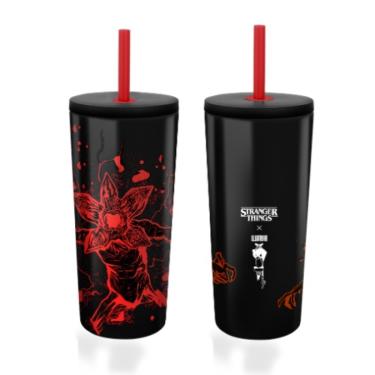 Imagem de Copo Térmico c/ canudo tampa 600ml Stranger Things -Bialetti