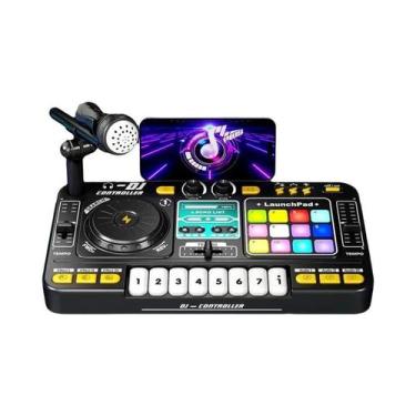 Imagem de Mixer DJ Infantil Com Microfone, Teclado Eletrônico Bluetooth, Control