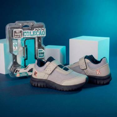 Imagem de Tênis Infantil Kidy Ultra Flex Cinza e Marinho 