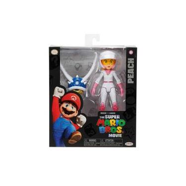 Imagem de Boneca Peach De 14Cm Com Casco Azul - Super Mario Filme