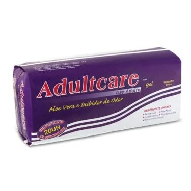 Imagem de Absorvente Geriatrico Adultcare Pacote C/20 Unidades - Kit 5 Pacotes